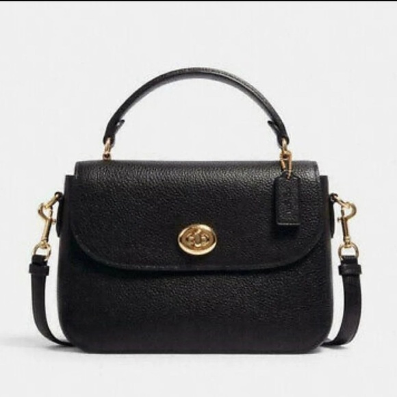 Coach Handbags - Coach Marlie Top Handle Pebbled Leather Crossbody